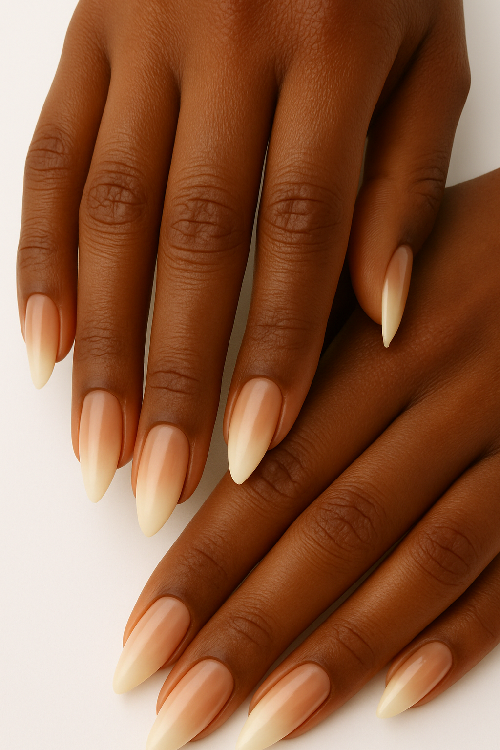 Soft Almond Nude Gradient Press-On Nails