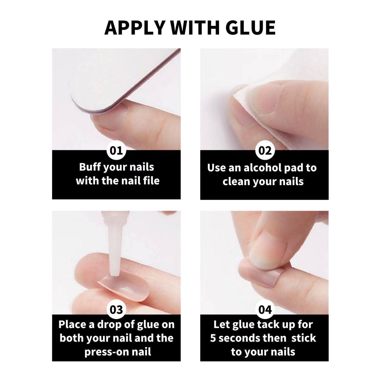 Blush Snowflake Frost — Soft-Matte xmas Press-On Nails